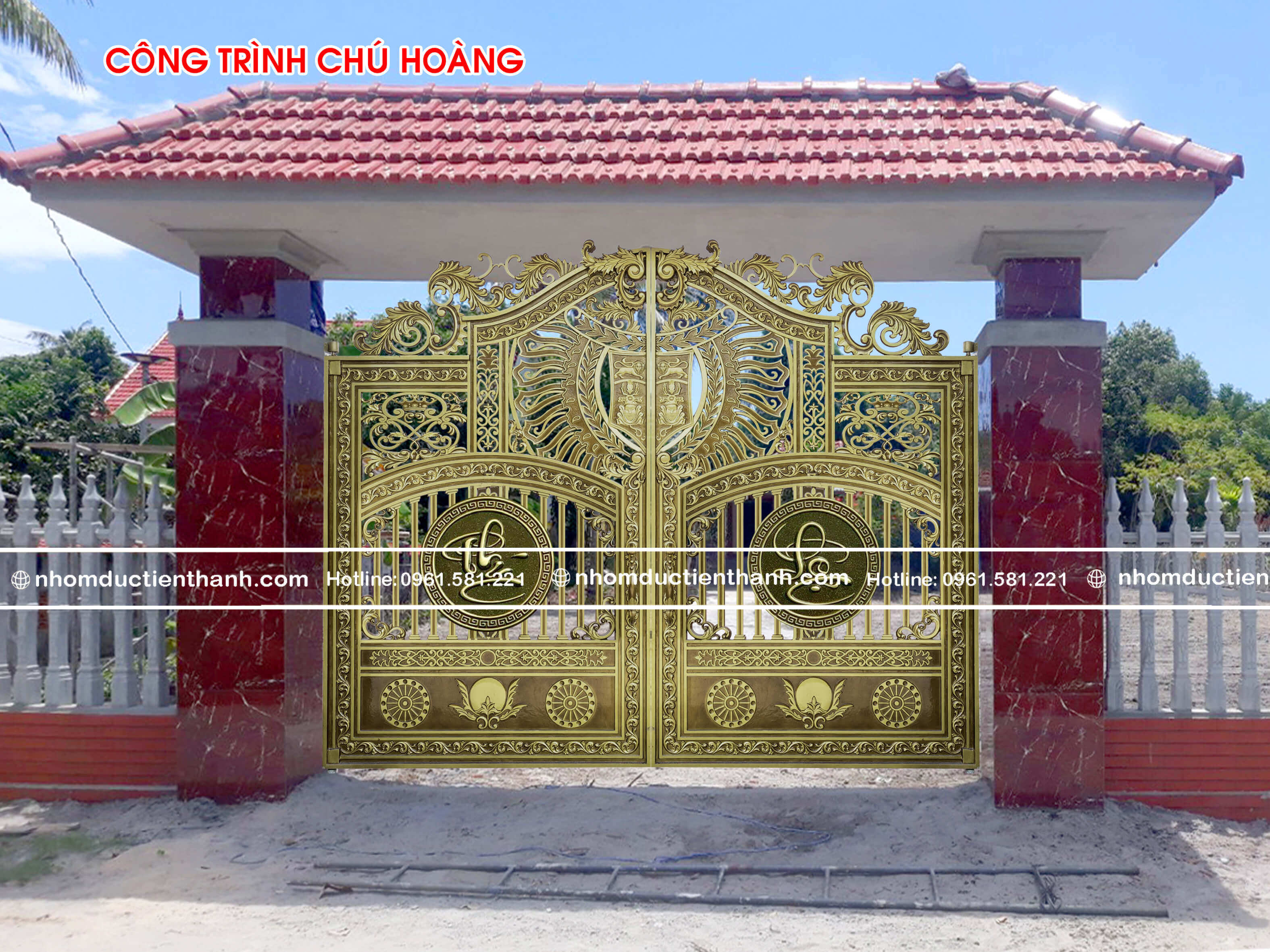 Cổng nhôm đúc mẫu C-174