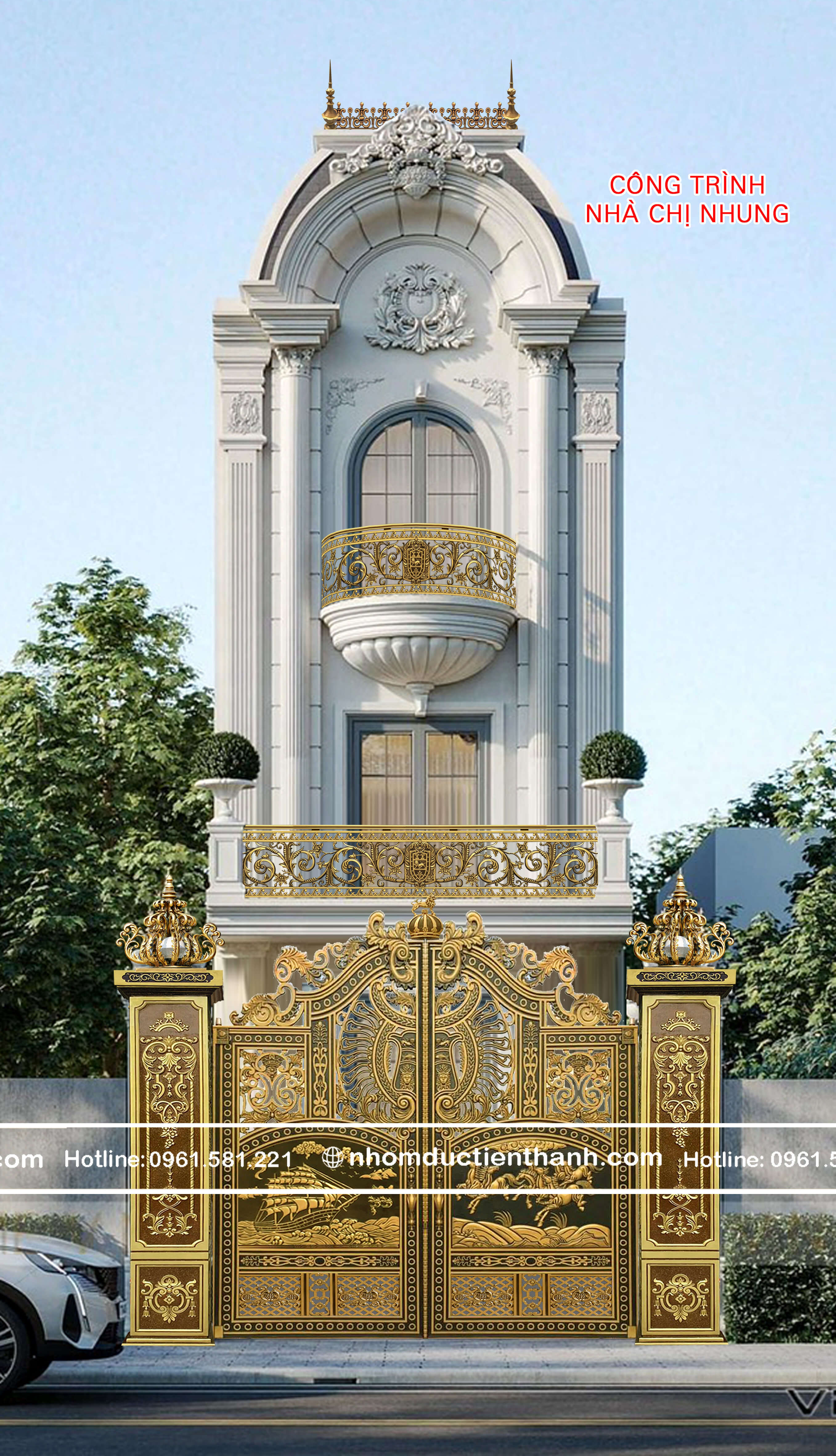 Cổng nhôm đúc mẫu C-177