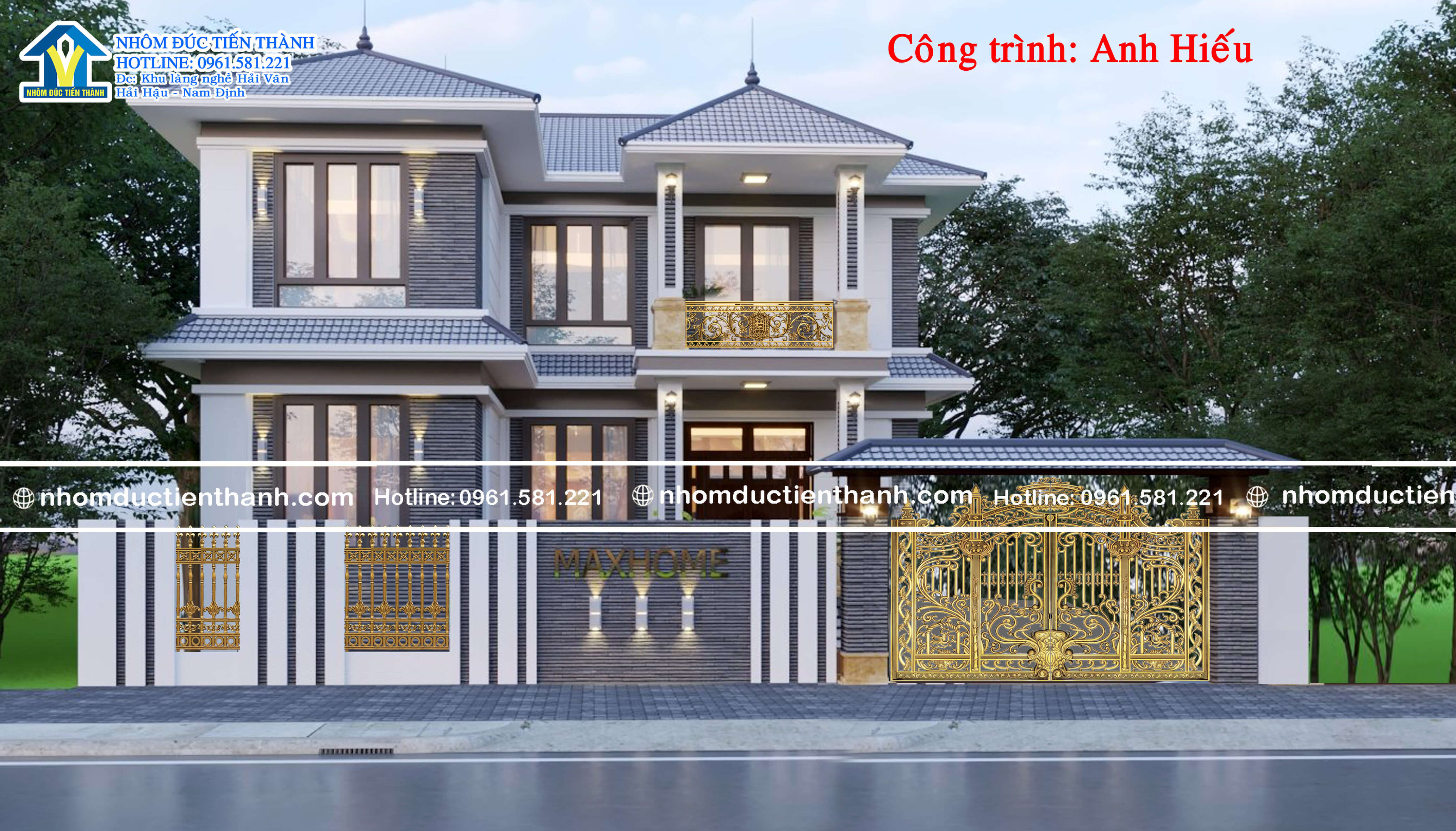 Cổng nhôm đúc mẫu C-178