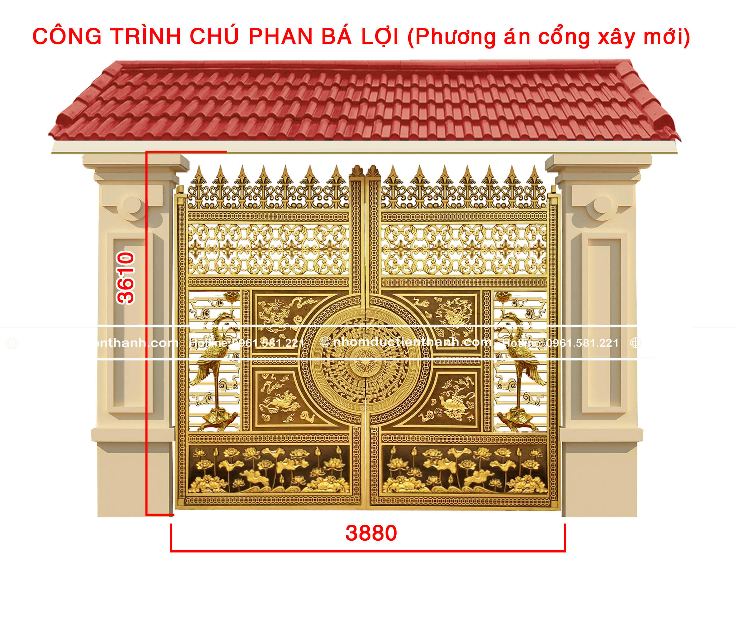 Cổng nhôm đúc mẫu C-125