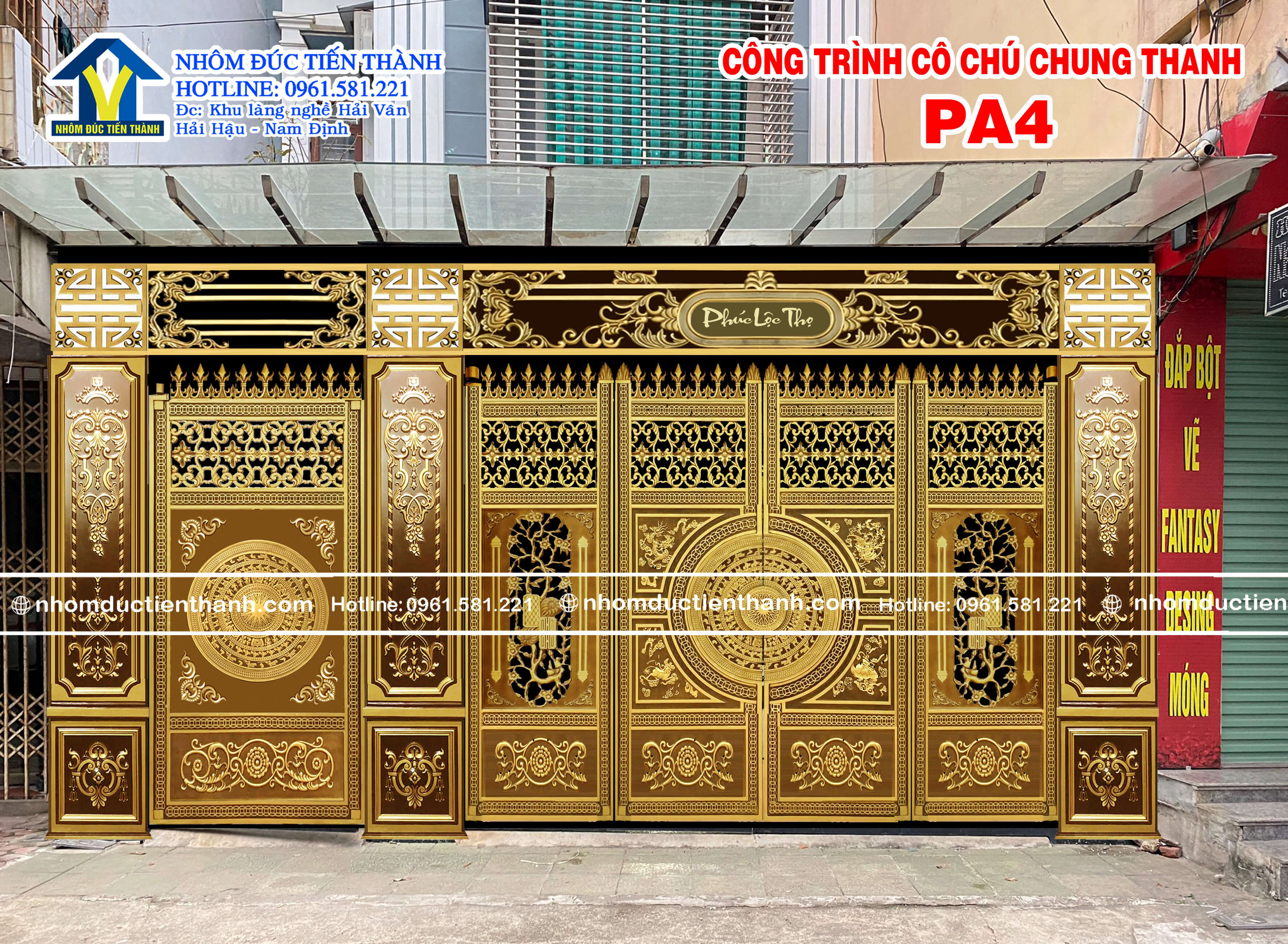 Cổng nhôm đúc mẫu C-183