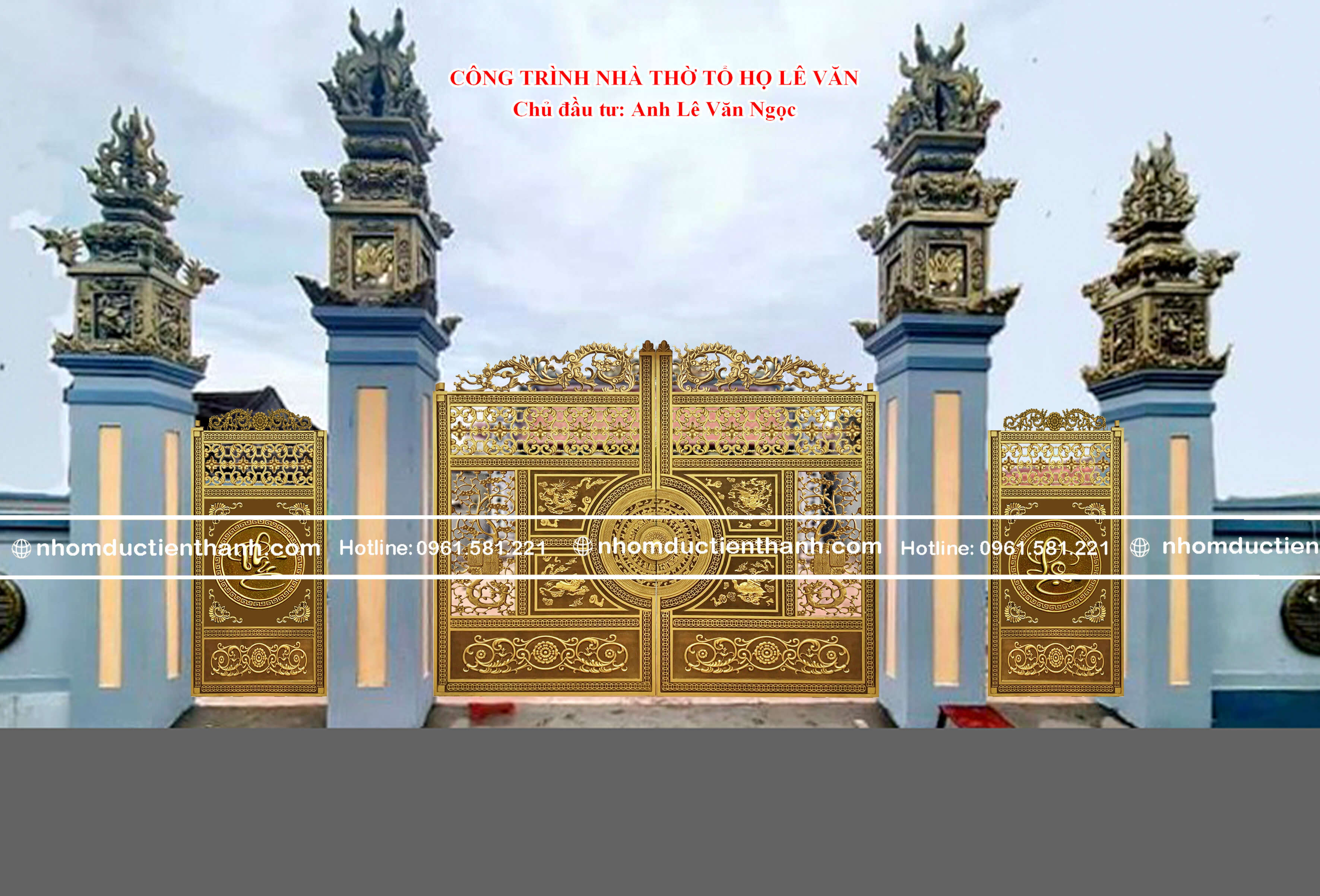 Cổng nhôm đúc mẫu C-140