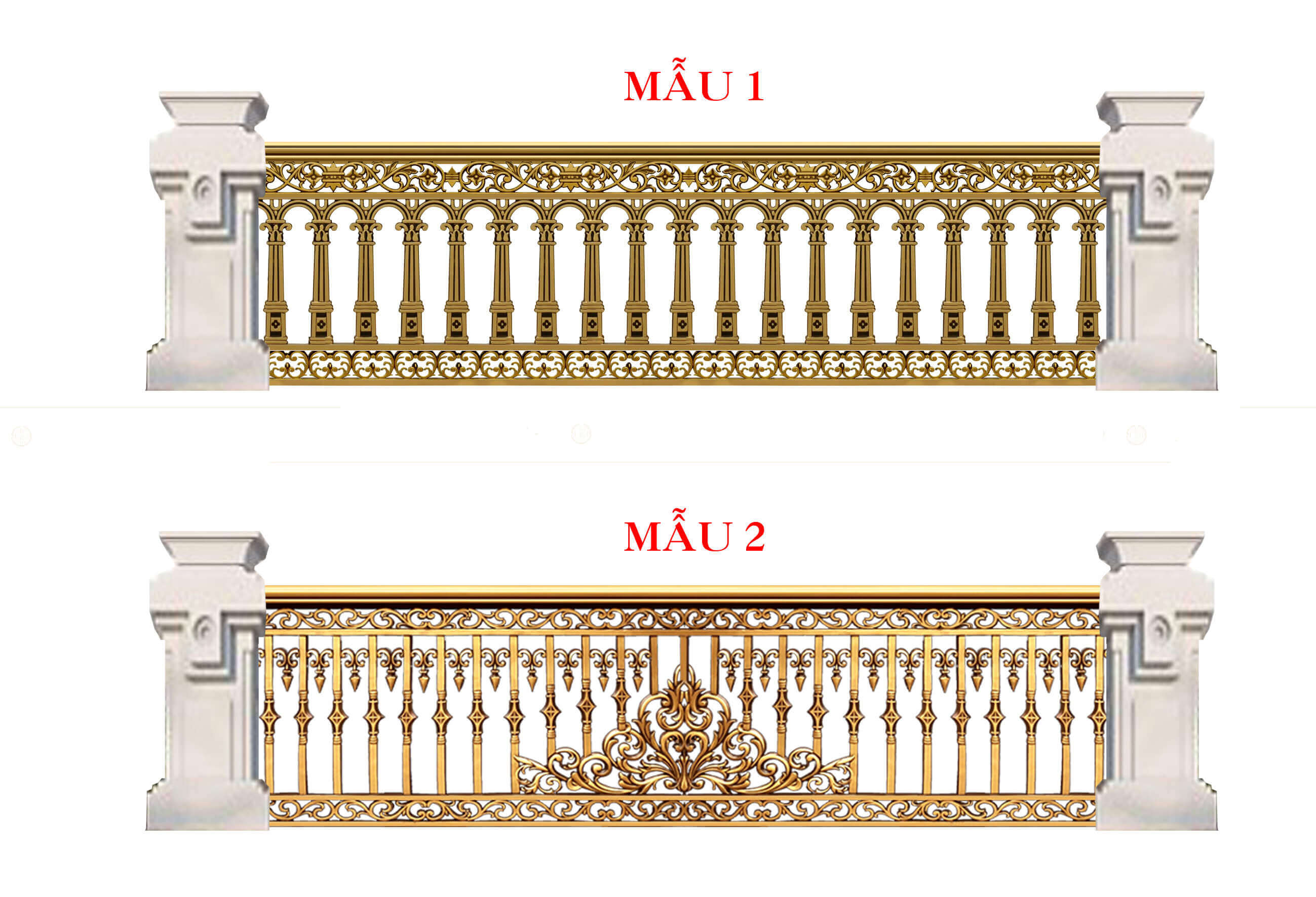 Lan can nhôm đúc - LC036