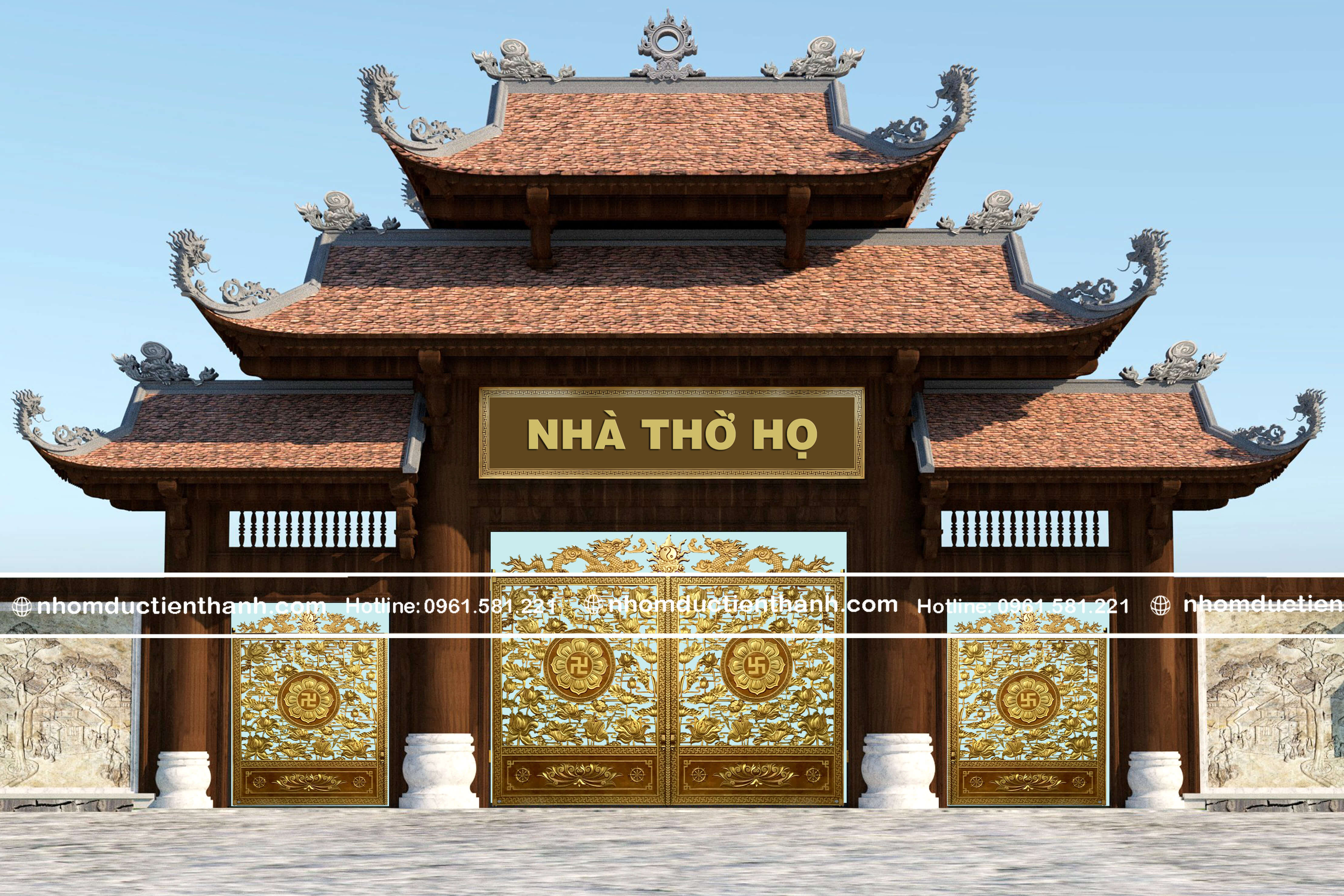 Cổng nhôm đúc mẫu C-136