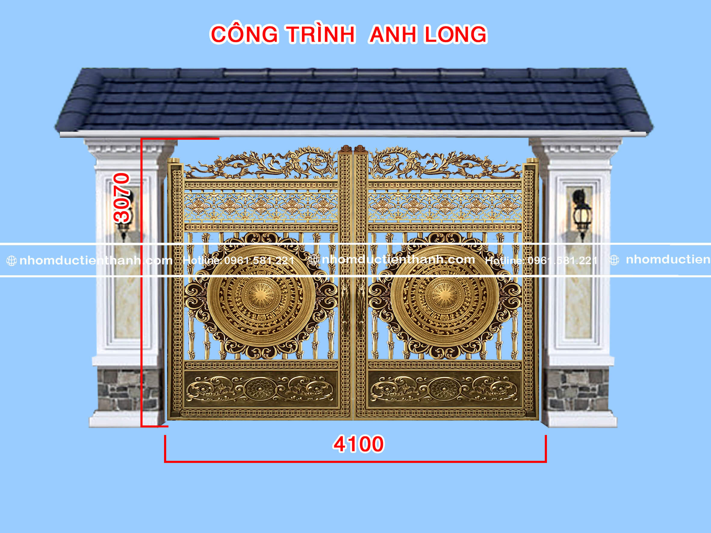 Cổng nhôm đúc mẫu C-171
