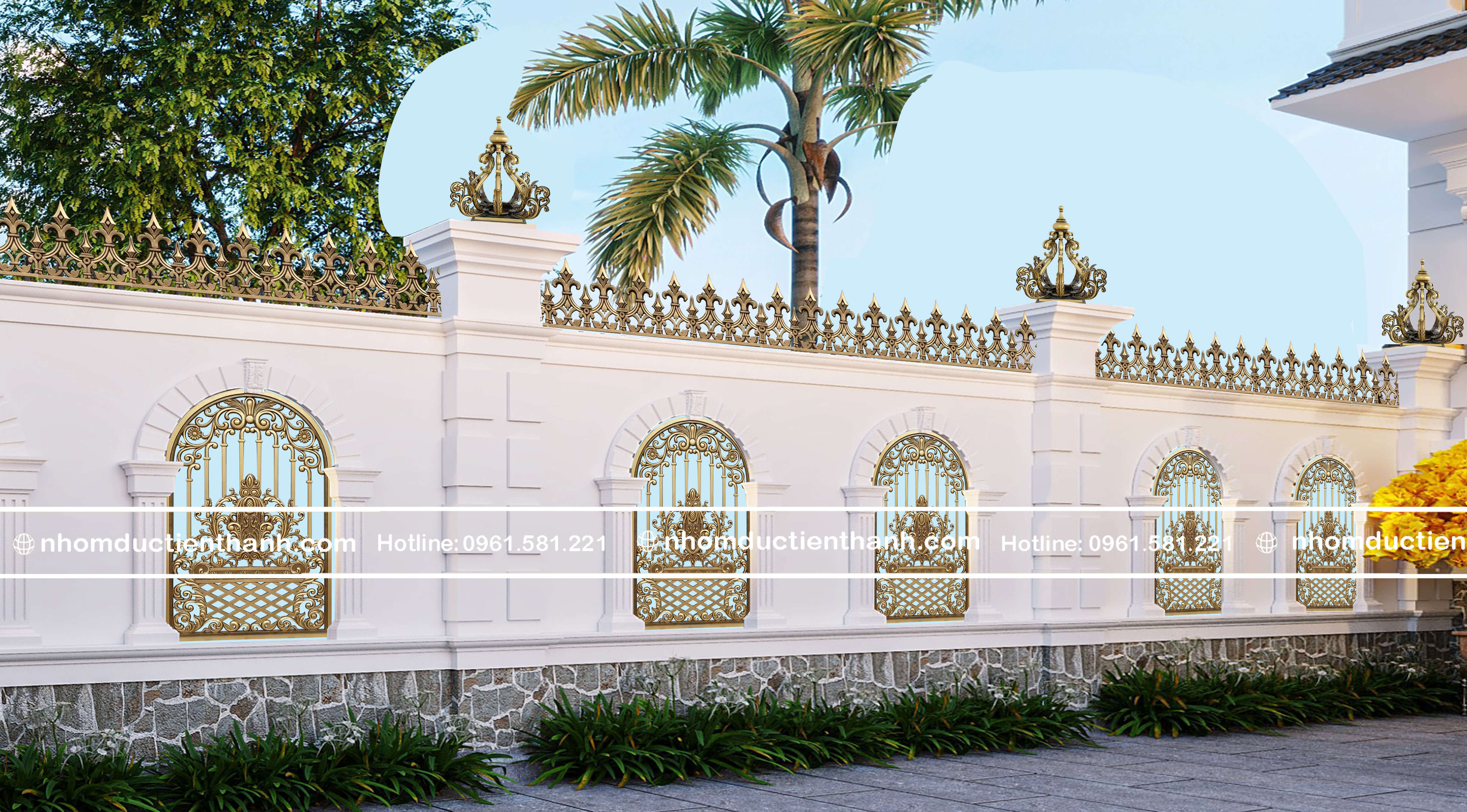 Hàng rào nhôm đúc mẫu HR -0823