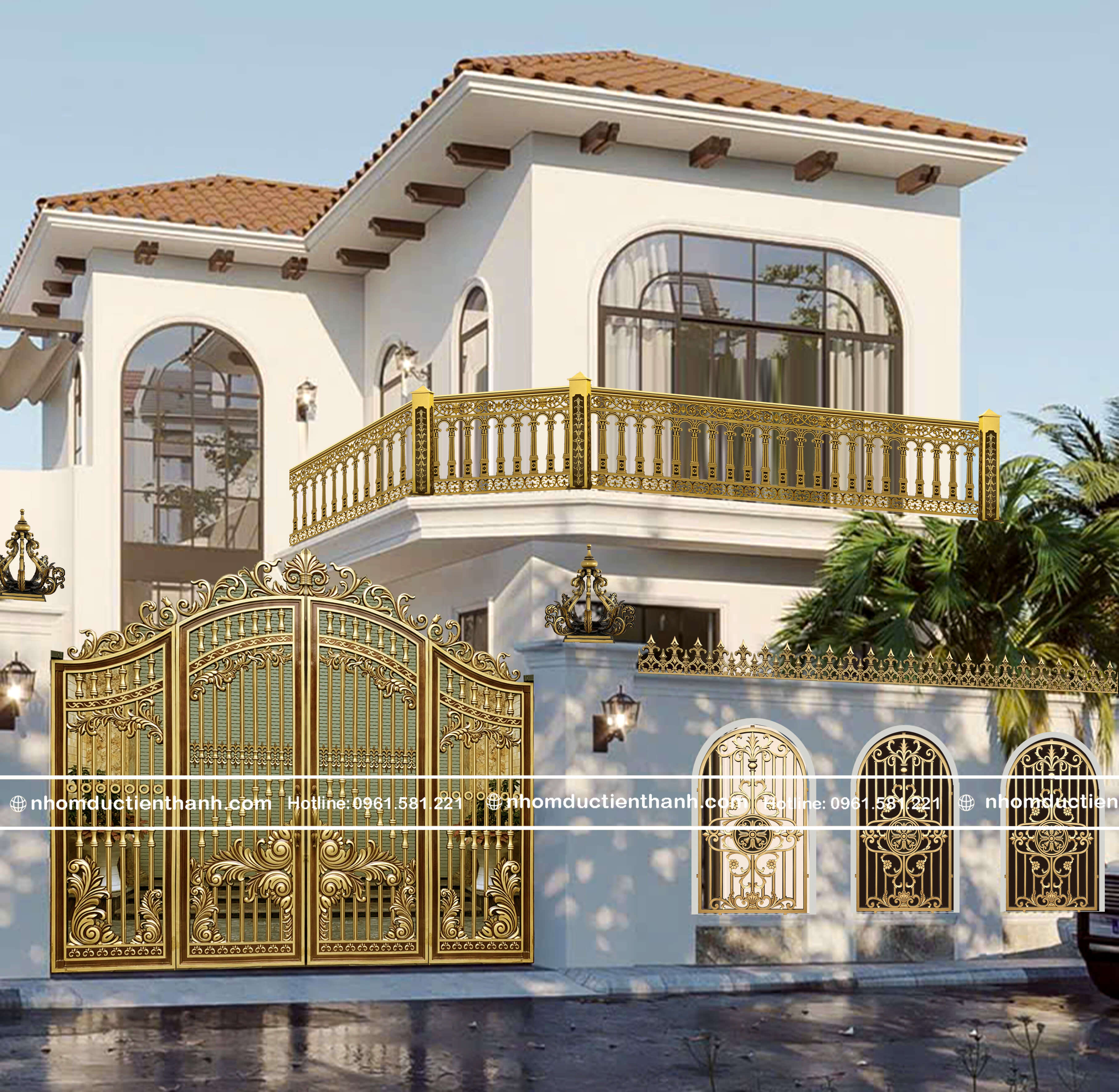 Cổng nhôm đúc mẫu C-134