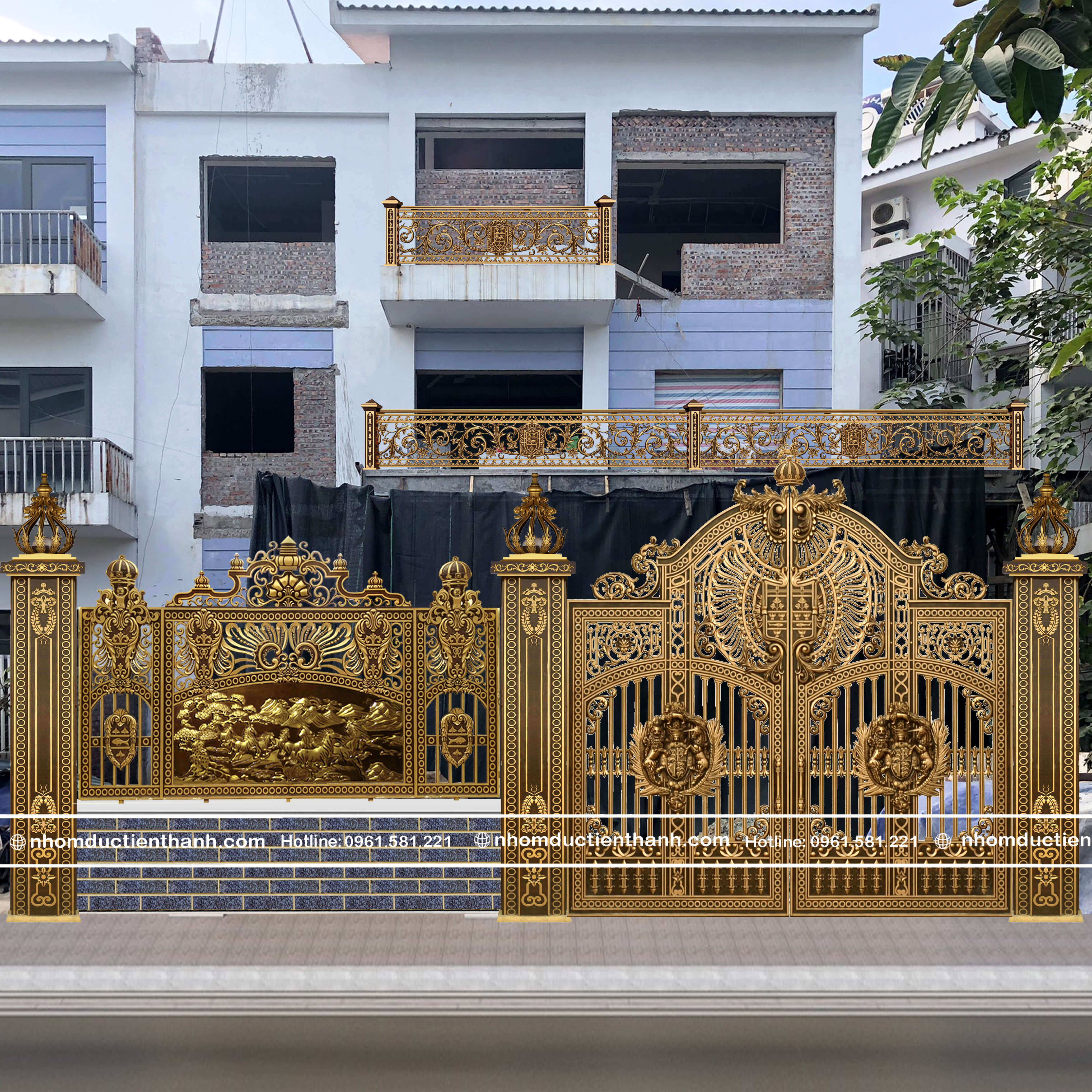 Cổng nhôm đúc mẫu C-120