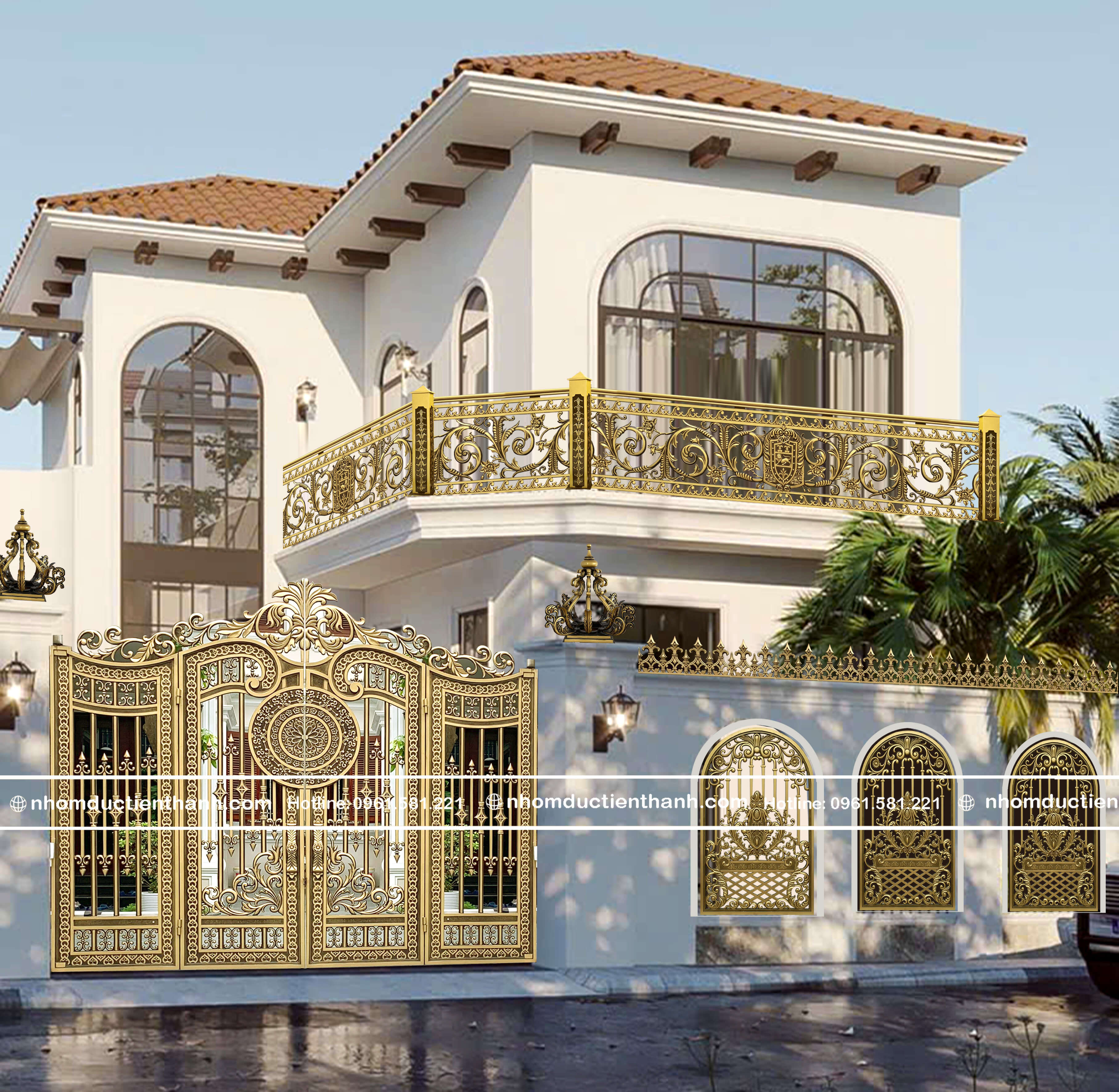 Cổng nhôm đúc mẫu C-133