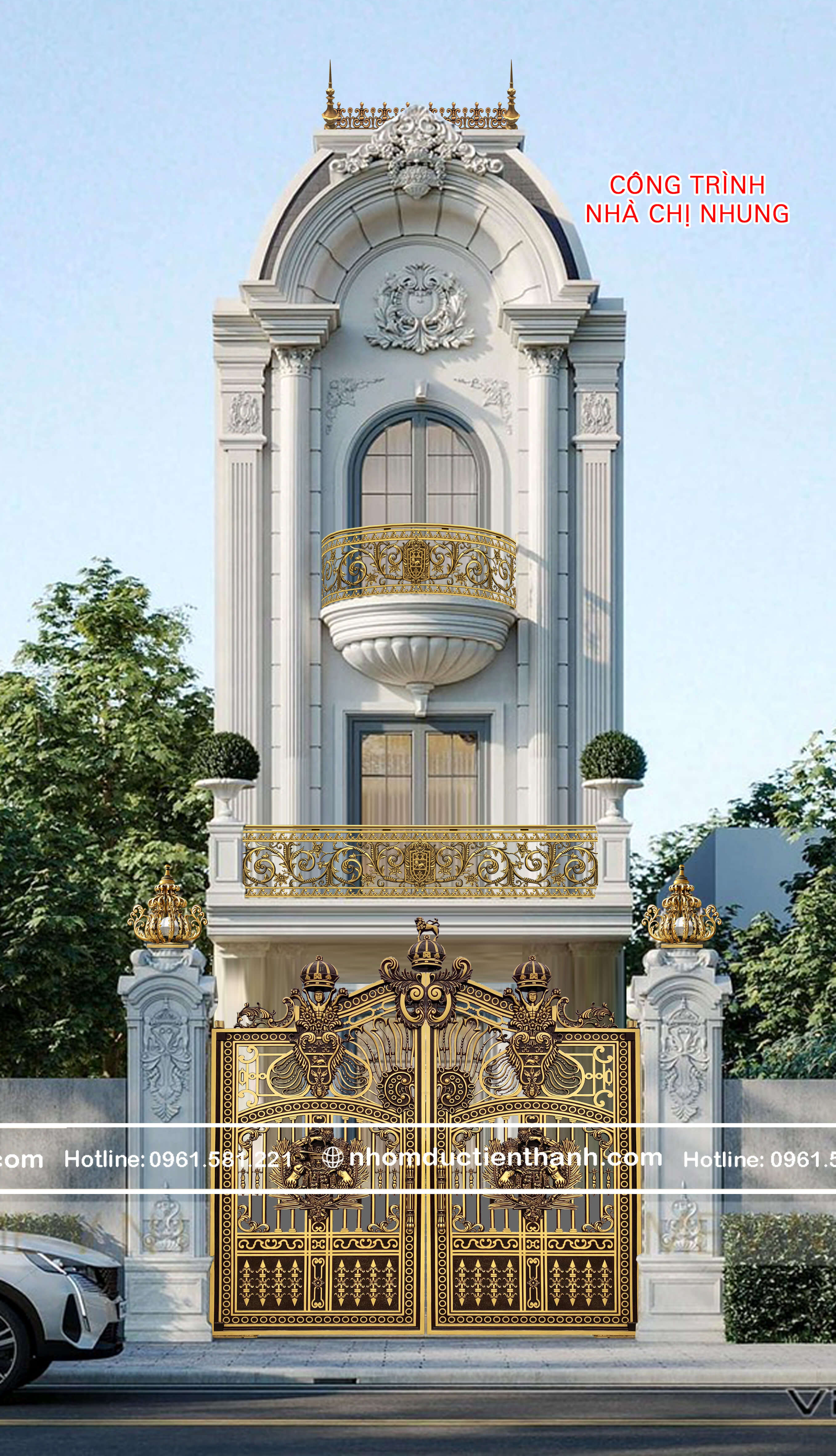 Cổng nhôm đúc mẫu C-176