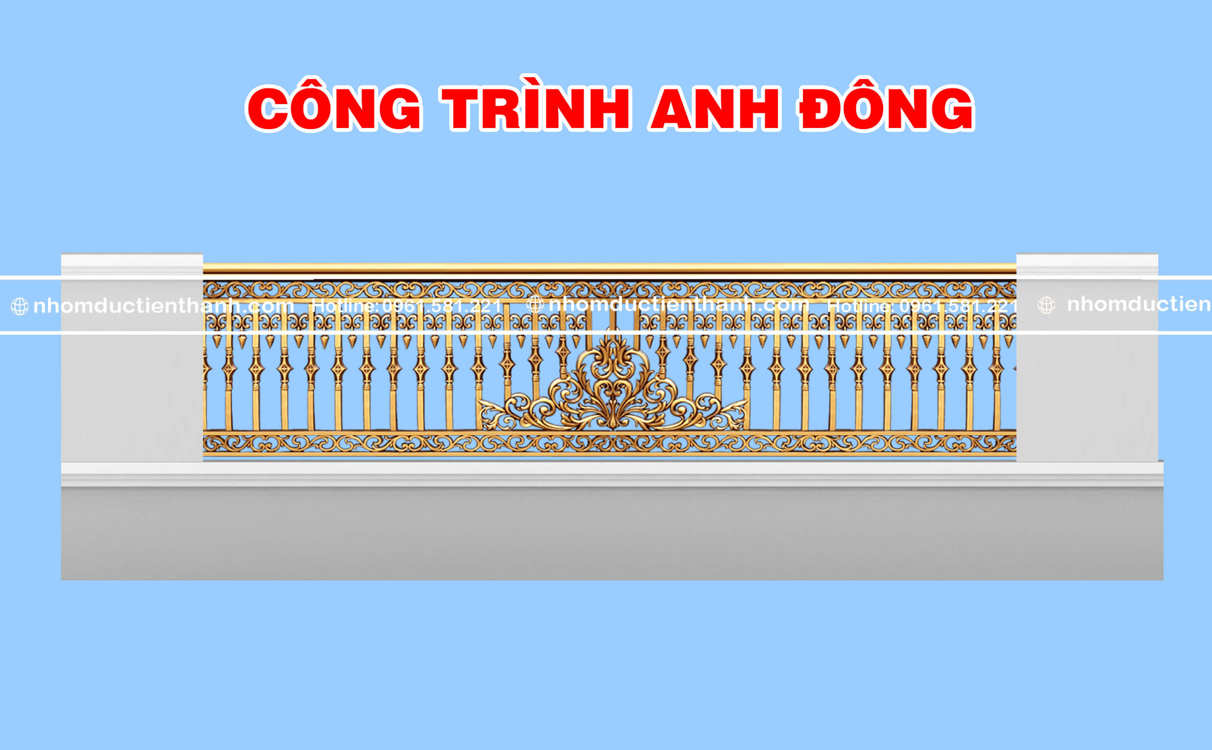 Lan can nhôm đúc - LC037