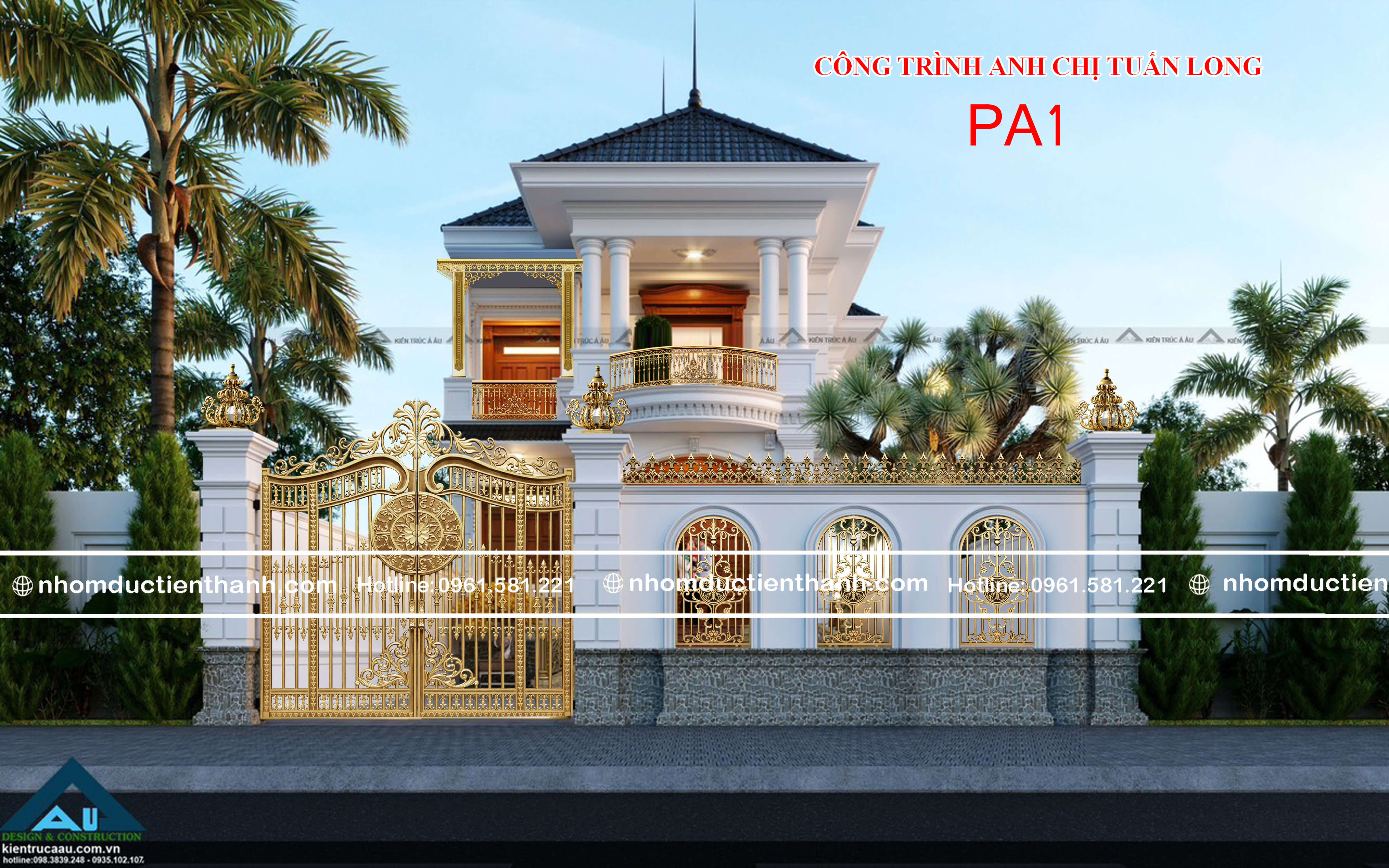 Cổng nhôm đúc mẫu C-141