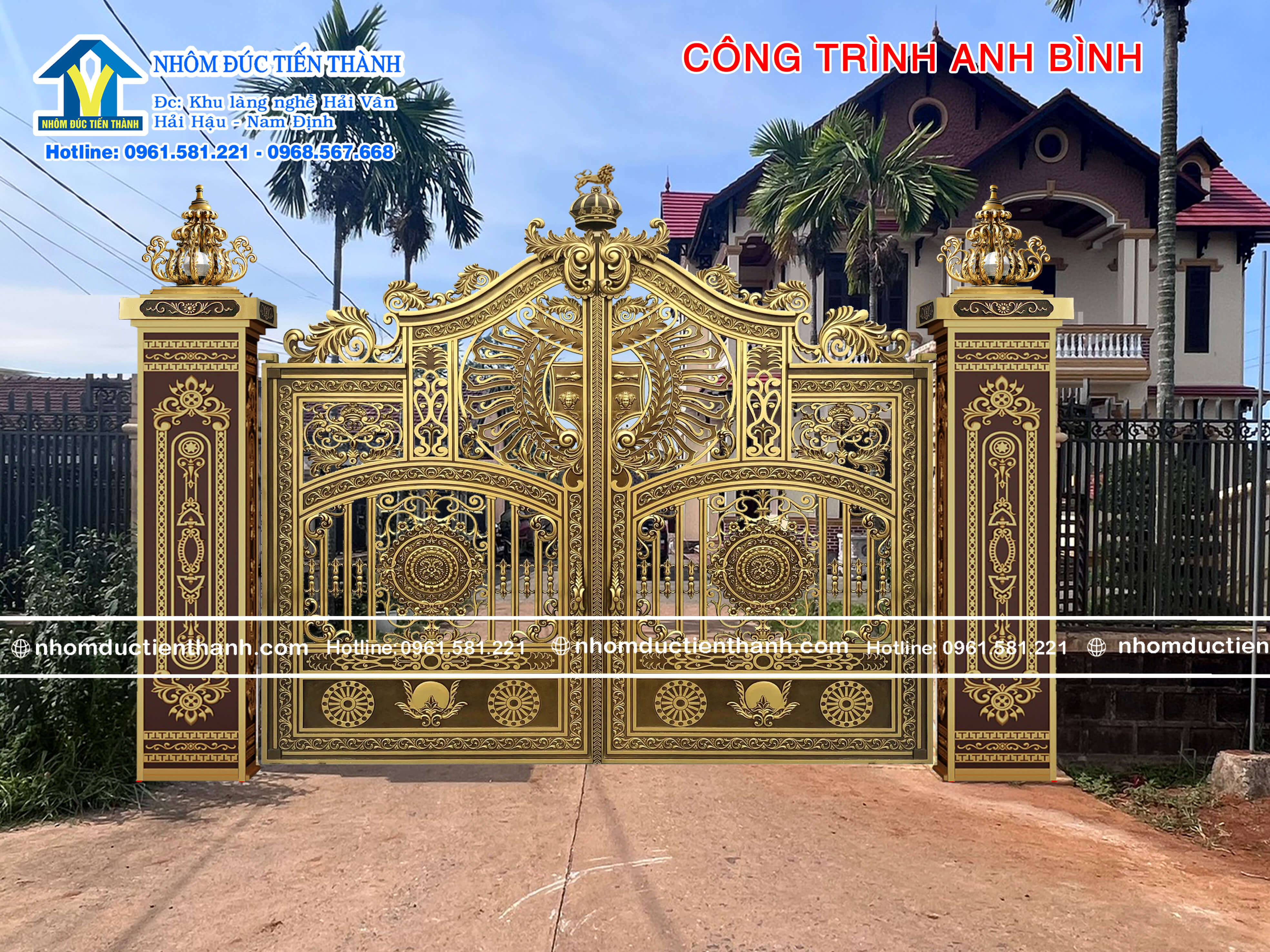 Cổng nhôm đúc mẫu C-164