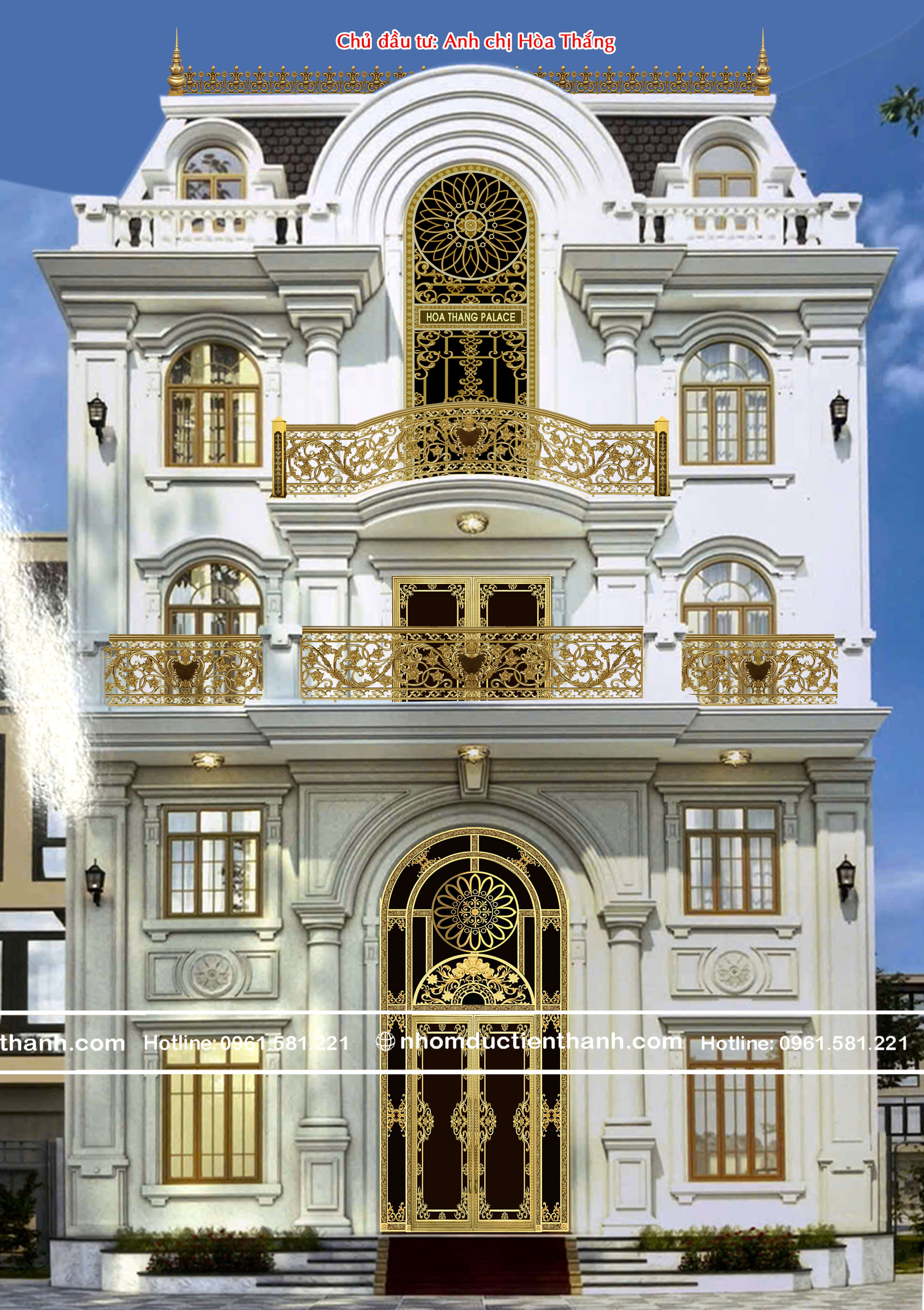 Cổng nhôm đúc mẫu C-195