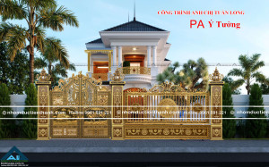 Cổng nhôm đúc mẫu C-142