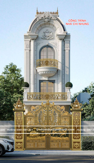 Cổng nhôm đúc mẫu C-177