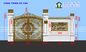 Cổng nhôm đúc mẫu C-191