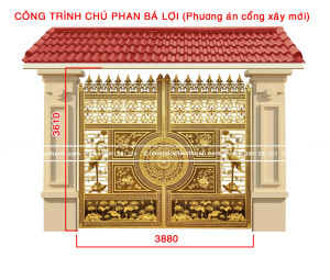 Cổng nhôm đúc mẫu C-125