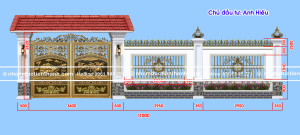 Cổng nhôm đúc mẫu C-186