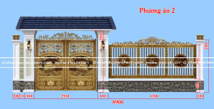 Cổng nhôm đúc mẫu C-189