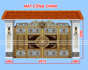 Cổng nhôm đúc mẫu C-179