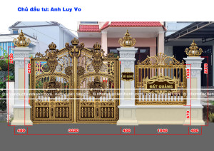 Cổng nhôm đúc mẫu C-145