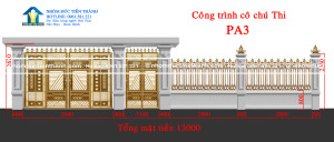 Cổng nhôm đúc mẫu C-194