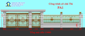 Cổng nhôm đúc mẫu C-199