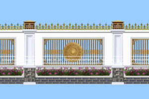 Hàng rào nhôm đúc mẫu HR -074