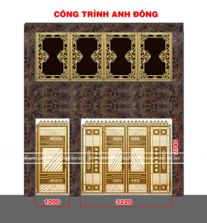 Cổng nhôm đúc mẫu C-167