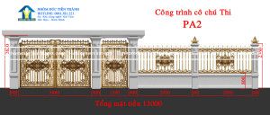 Cổng nhôm đúc mẫu C-193