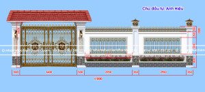 Cổng nhôm đúc mẫu C-185